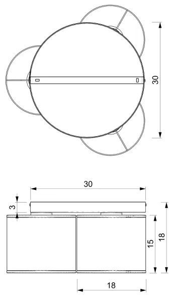 Lustră aplicată LOFT SHADE 3xE27/60W/230V neagră/aurie
