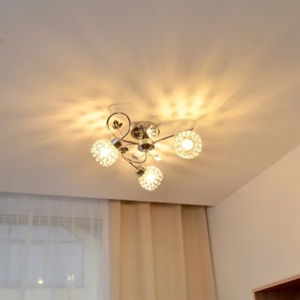 Lustră aplicată SOPHIA 3xE27/15W/230V crom lucios/transparent