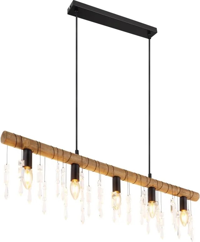 Lustra suspendata design modern Kira I negru, maro