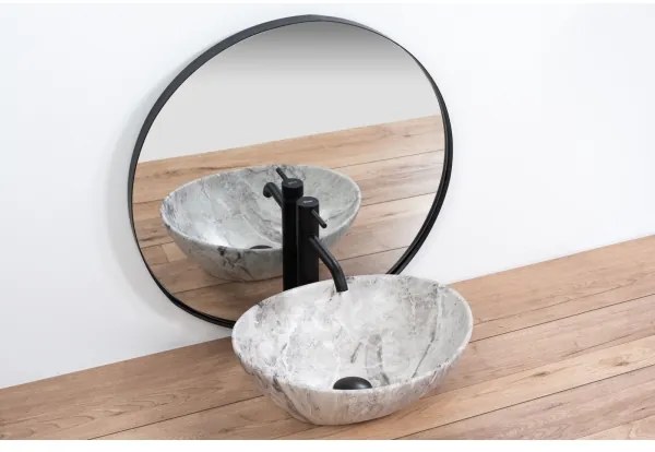 REA-U9908 - Lavoar pe blat SOFIA 34,5 x 41 cm ceramică/imitație de piatră