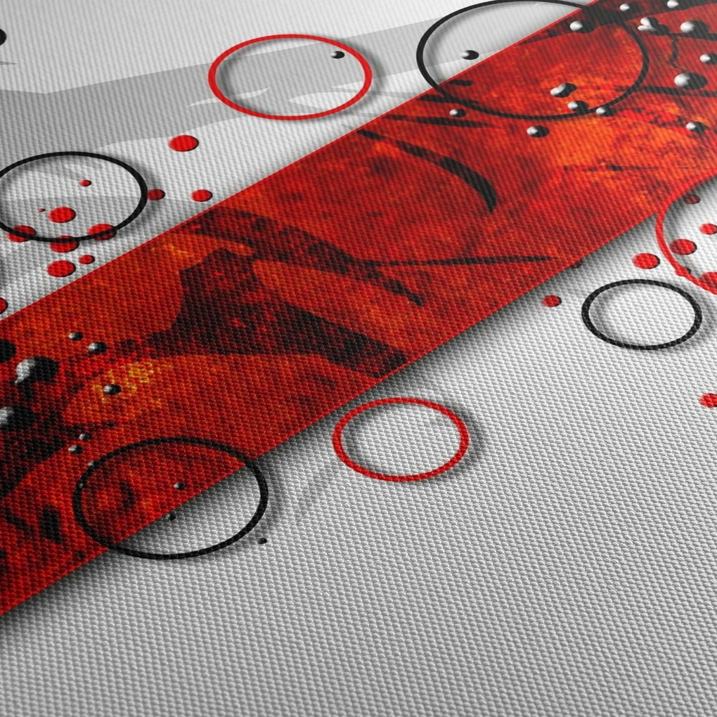 Tablou cu abstracție (cu ceas) (90x30 cm)