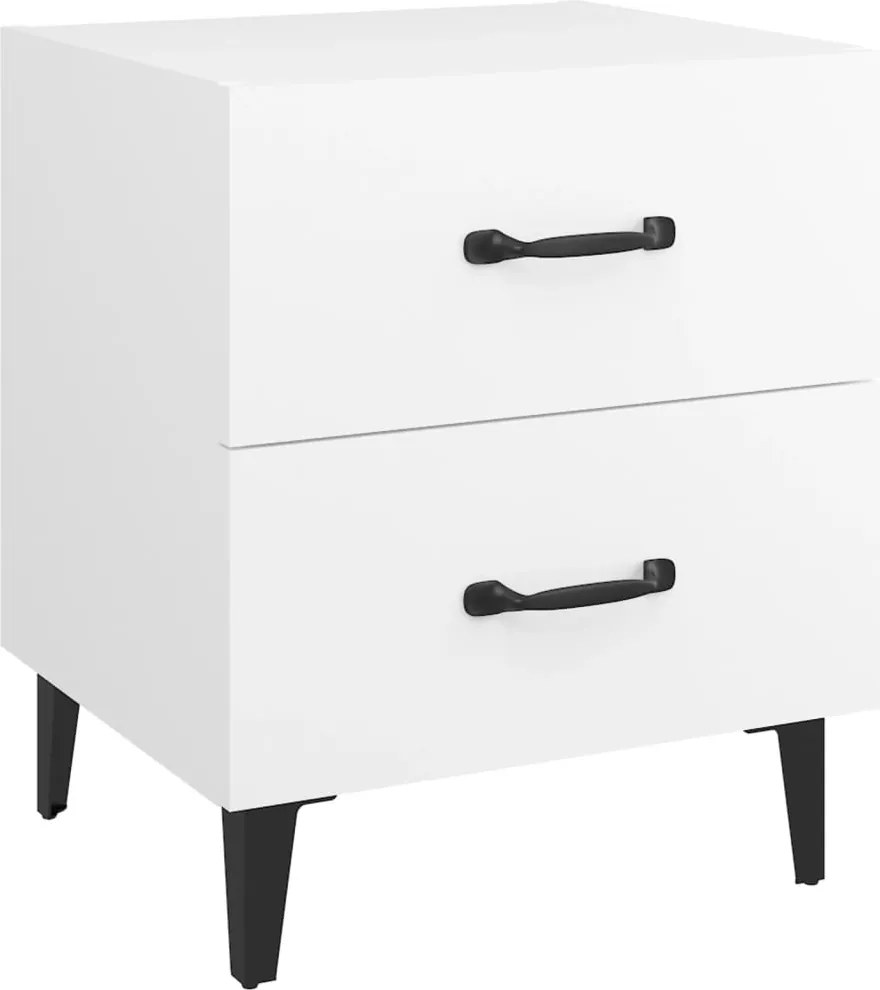 vidaXL Noptieră, alb, 40x35x47,5 cm