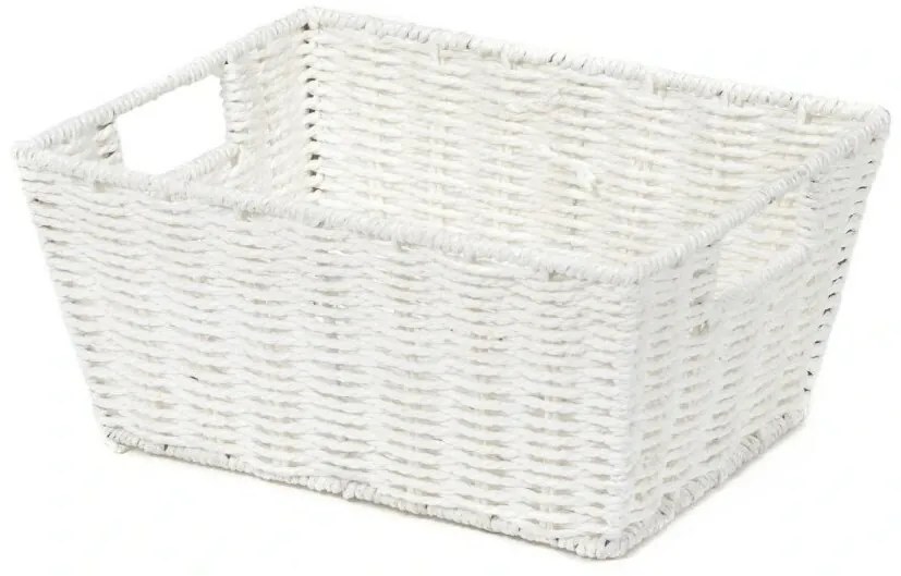 Compactor Coș împletit manual ETNA, 31 x 24 x 14 cm, alb