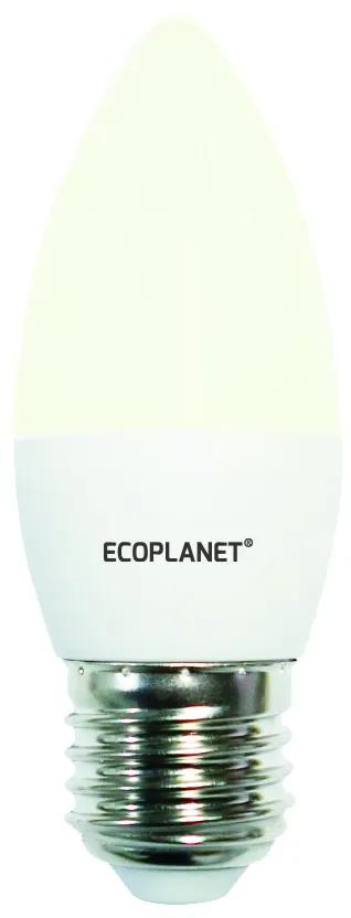 Set 10 Buc - Bec LED Ecoplanet lumanare C35, E27, 7W (60W), 630 LM, F, lumina calda 3000K, Mat Lumina calda - 3000K, 10 buc
