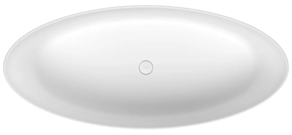 Cada baie freestanding ovala, compozit, 160 x 71 cm, Foglia Wave