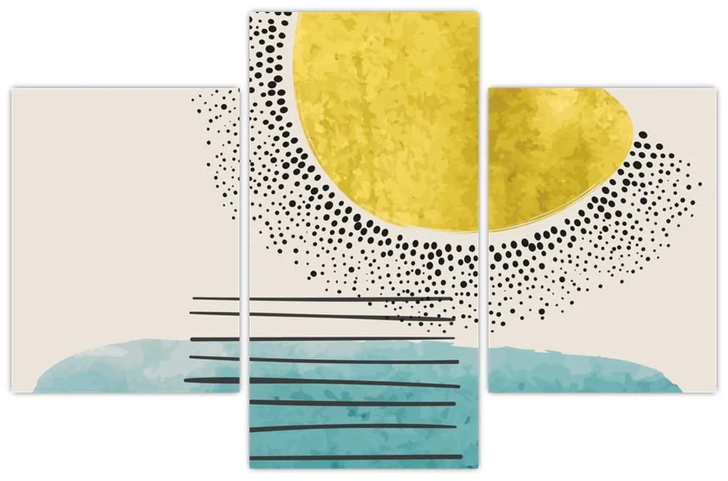 Tablou - pictură abstractă de plajă N⁰2 (90x60 cm)