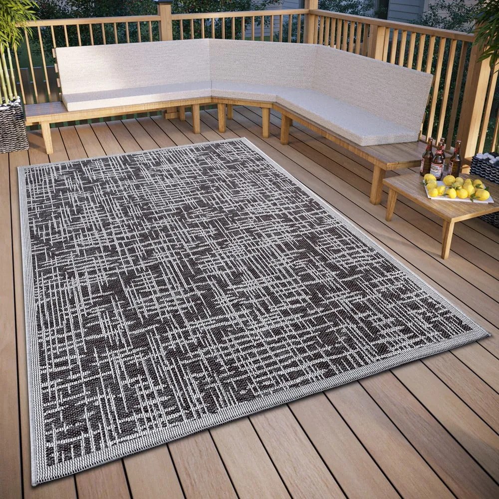 Covor de exterior gri închis 155x235 cm Clyde Telu – Hanse Home
