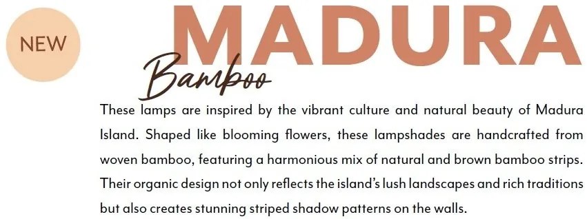 Plafoniera Eco, Bambus, Madura nat/brown, M