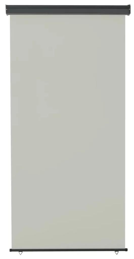 317848 vidaXL Copertină laterală de balcon, gri, 122 x 250 cm