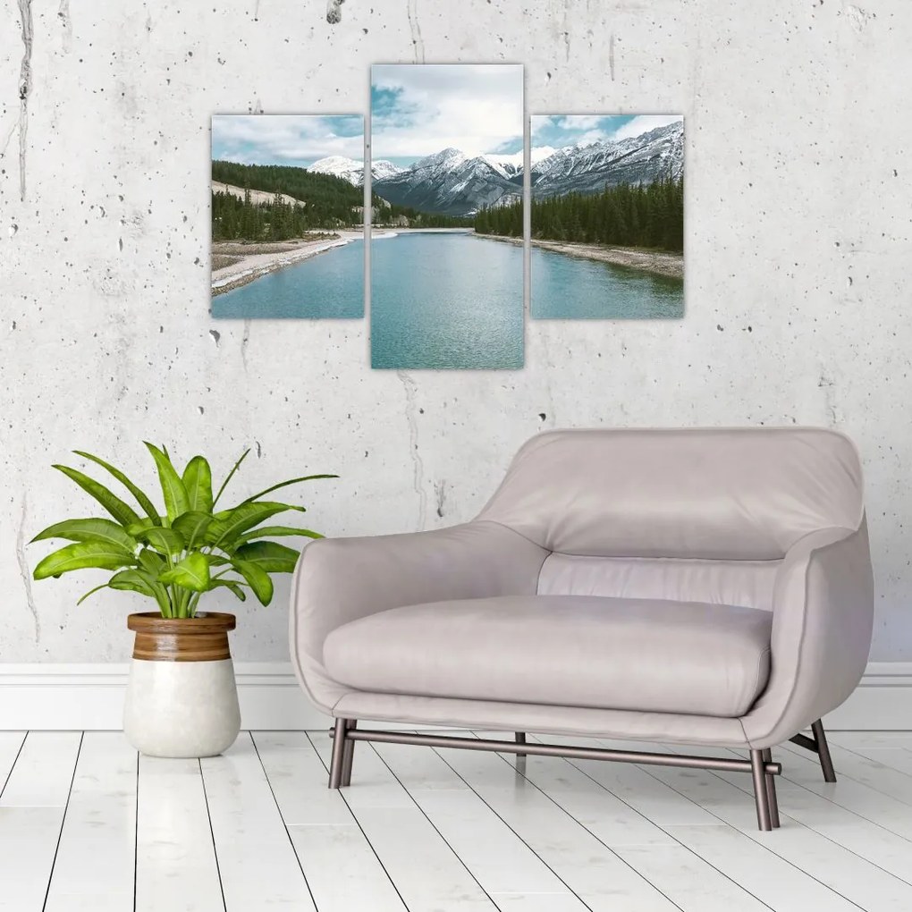 Tablou cu peisaj montan (90x60 cm)
