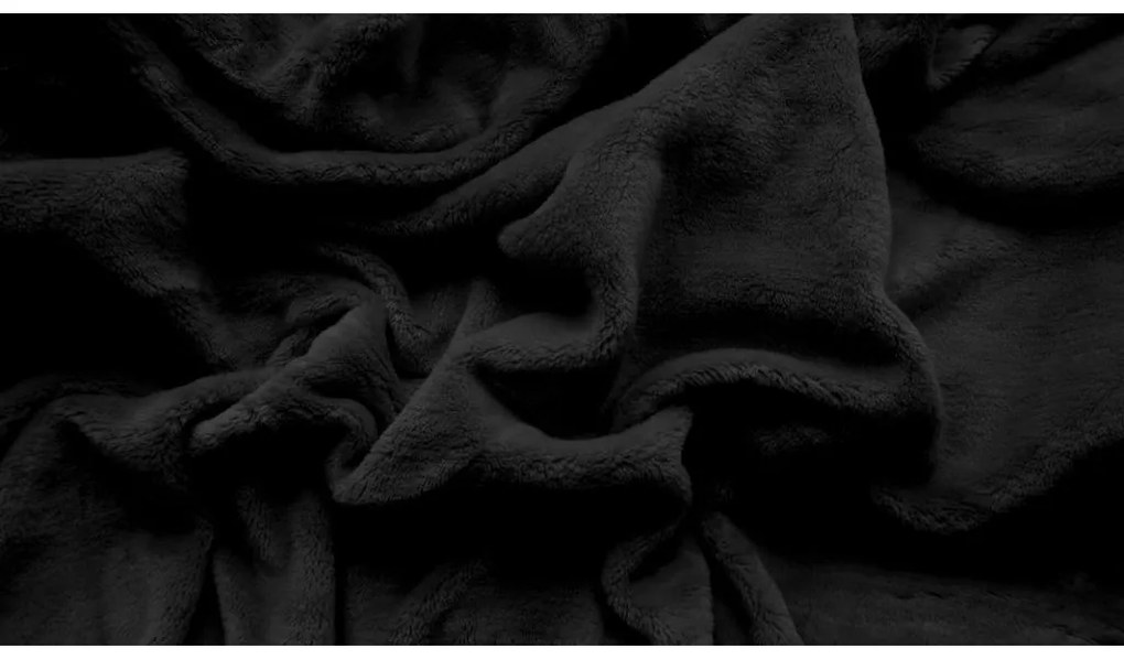 Lenjerie de pat microplus rosie ZAKKI + cearceaf din microplus SOFT 90x200 cm negru