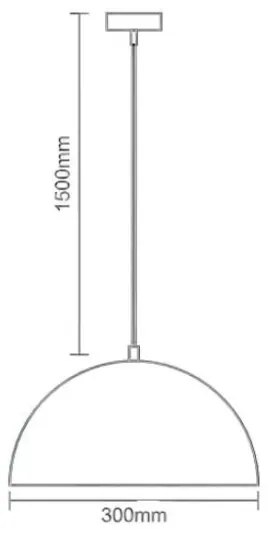 Lustră pe cablu 1xE27/60W/230V d. 30 cm negru