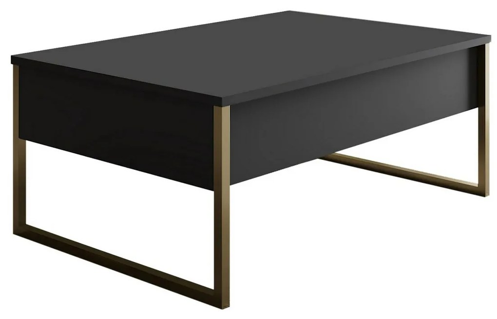 Măsuță de conferință Luxe Anthracite and Gold
