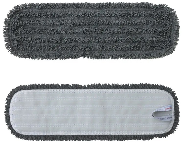 Mop cu velcro Standard, 47 cm - microfibră, gri