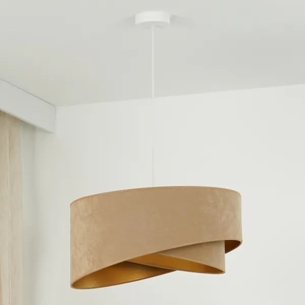 Lustră LED pe cablu Brilagi LYRA 1xE27/15W/230V maro/auriu