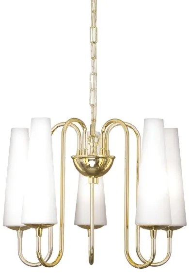 Lustră pe lanț MAGNUM 5xE14/40W/230V auriu Zuma Line 1127