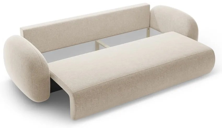 Canapea bej extensibilă/cu spațiu de depozitare cu tapițerie din chenille 262 cm Tonale – Cosmopolitan Design