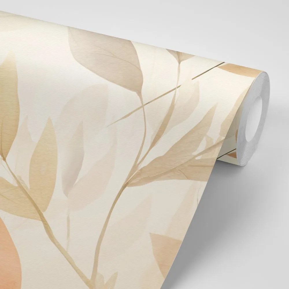 Tapet frunze delicate minimaliste