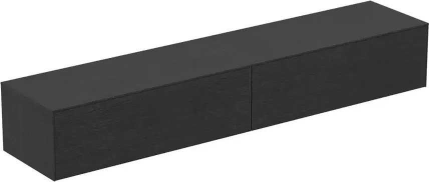 Dulap baza suspendat Ideal Standard Atelier Conca finisaj stejar inchis 2 sertare cu blat 240 cm