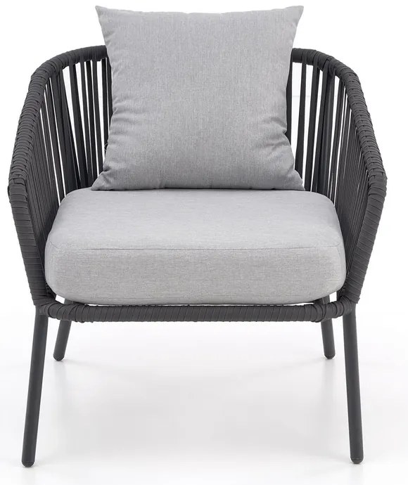 Set de gradina Rocca - 5 locuri, gri