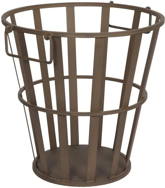 Coș metalic pentru lemne Antic Line, înălțime 41 cm
