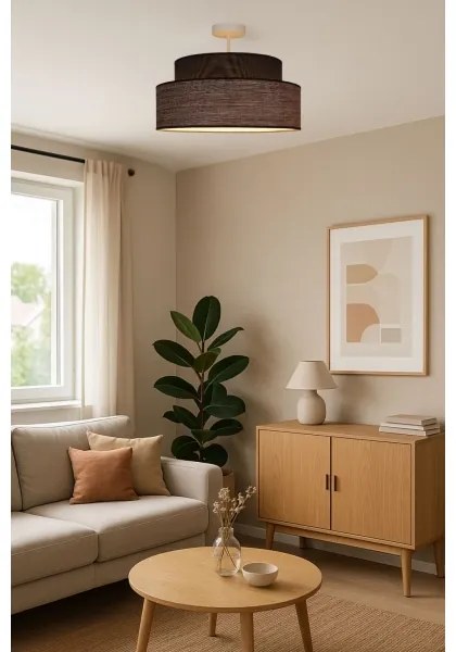 Plafonieră GRACE 1xE27/60W/230V maro/bej