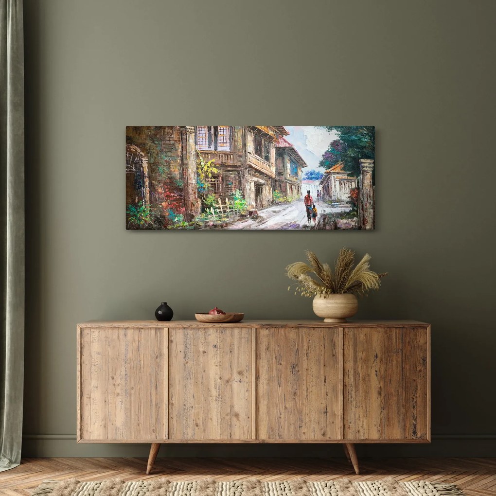 Tablou - Satul filipinez, Asia (120x50 cm)