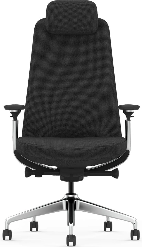 Scaun Ergonomic Premium cu Tetieră Reglabilă, Suport Lombar Ajustabil, Cotiere 3D, Mecanism Multifuncțional și Bază din Aluminiu, Negru