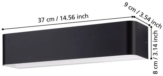 Aplică LED Eglo 901018 SANIA LED/12W/230V 3000K negru