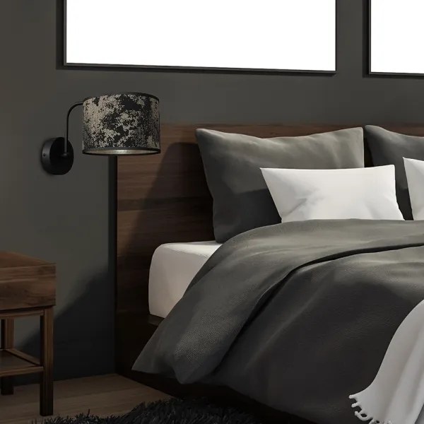 Aplică SATINO 1xE27/60W/230V neagră/aurie