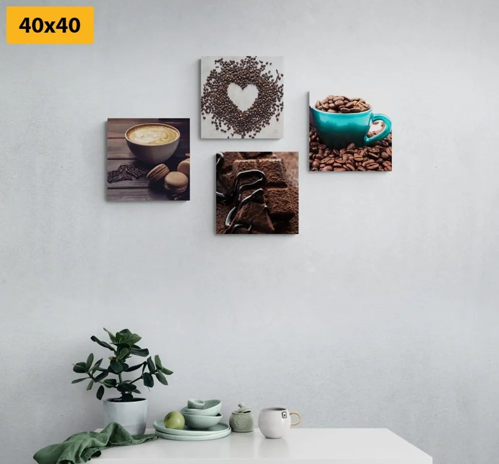 Set tablouri mirosul de cafea bună