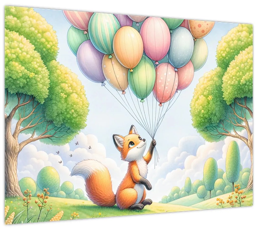 Tablou – Vulpe fericită (70x50 cm)
