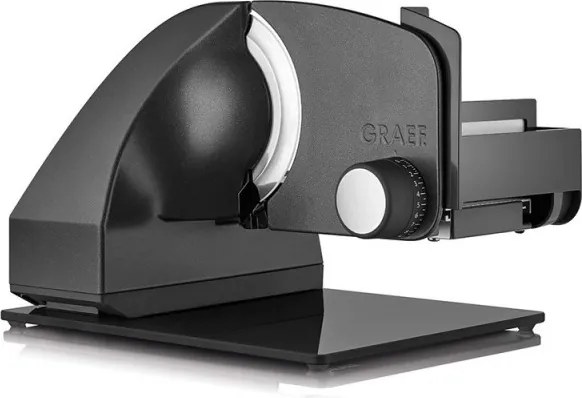 Feliator mezeluri Graef Master M95, 170 W, 0-20 mm, Lama de 170 mm, Otel inoxidabil, Accesoriu combinat, Negru