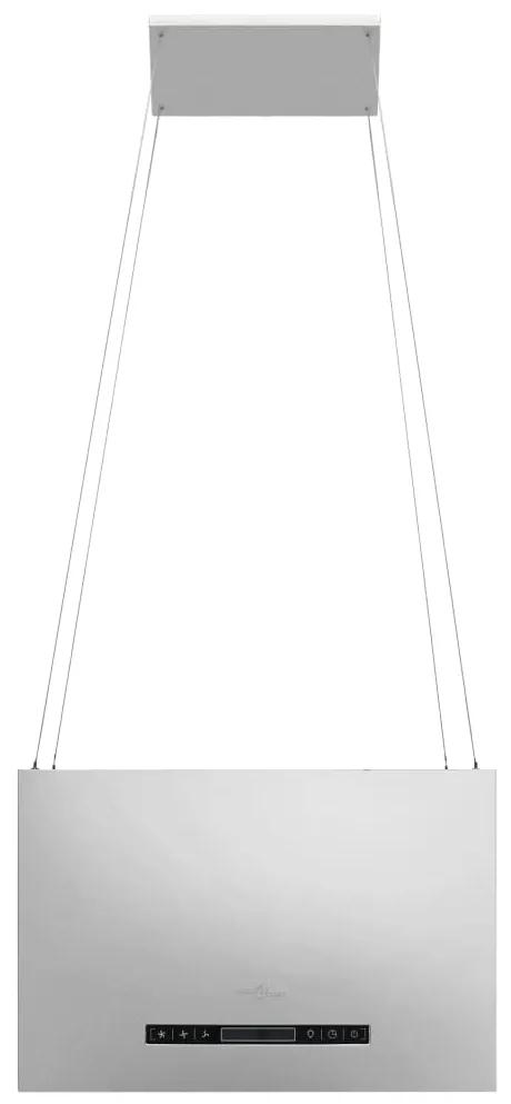 Hota suspendata insula LCD senzor tactil 55 cm otel inoxidabil Argintiu, 55 cm