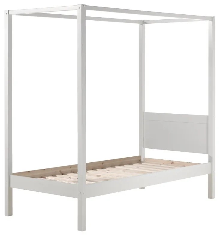 PINO PAT CU BALDACHIN 90 X 200 CM ALB