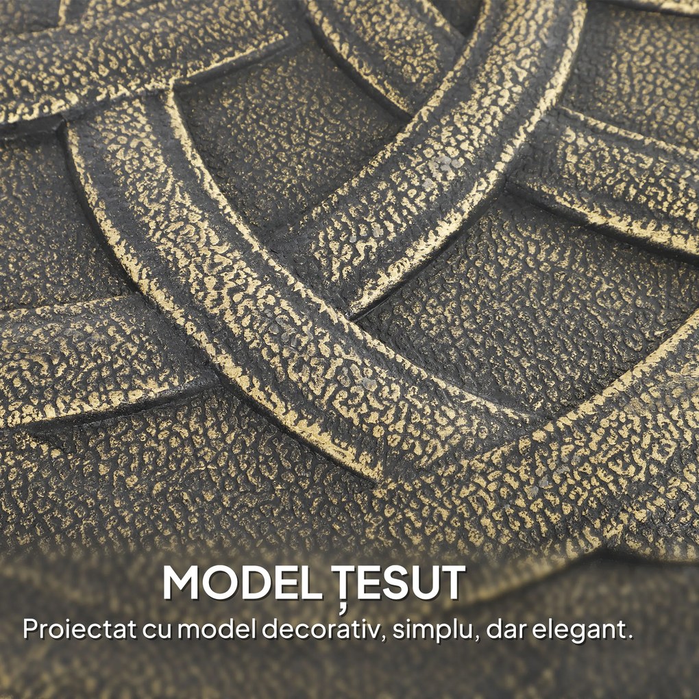 Outsunny Bază Rotundă pentru Umbrelă cu Roți, Bază Ponderată de 20 kg din Rășină, Suport pentru Umbrele de 3,3 cm/3,8 cm/4,8 cm pentru Exterior, Grădină, Piscină, Bronz | Aosom Romania