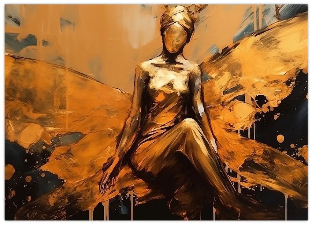 Tablou pe sticlă - Abstracție de o zână (70x50 cm)
