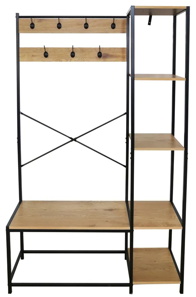 Cuier cu rafturi BERDY, stejar