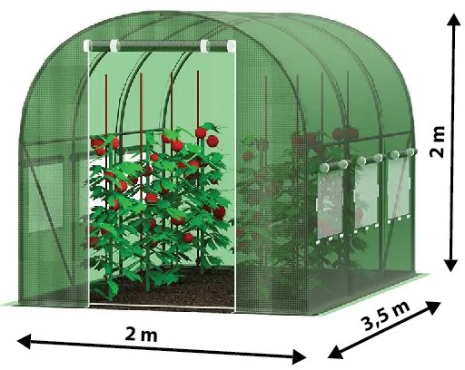 Solar de grădină 2x3,5m cu filtru UV PREMIUM