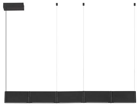 Lustra suspendata LED aluminiu negru FLUSSO