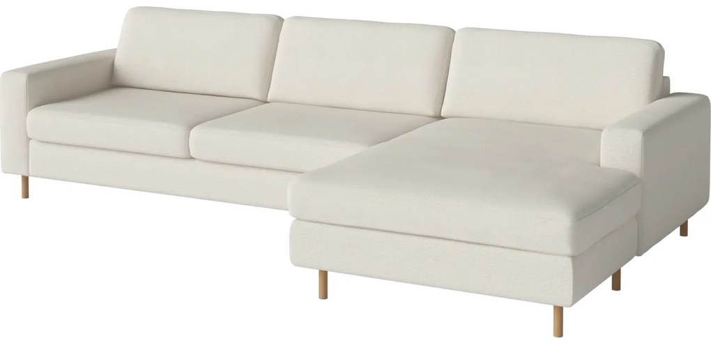 Canapea Scandinavia 3½ locuri cu șezlong - real, fildeș - Bolia