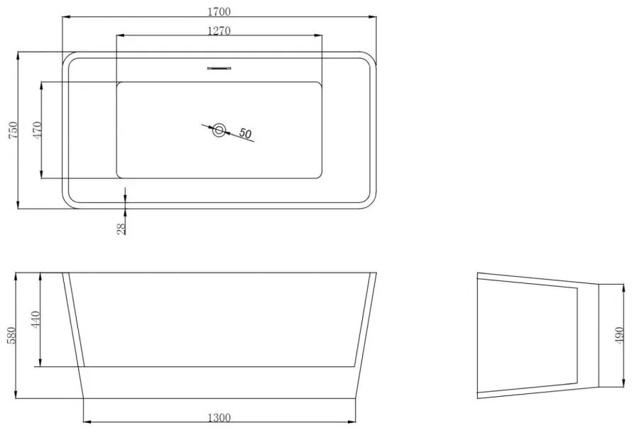 Set cada baie freestanding, ovala, 170x75 cm, Cosmo si baterie cada freestanding auriu lucios Inverto