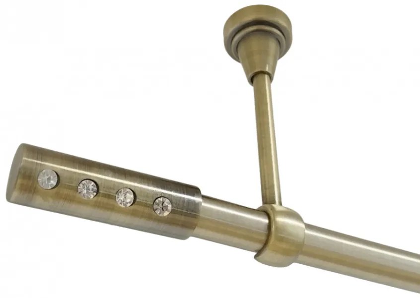 Galerie simpla prindere tavan fara inele ALLURE 19 MM aur antic (Alege marime: 240 cm)