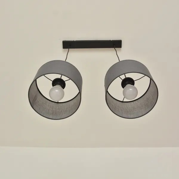 Lustră pe cablu ALBA 2xE27/15W/230V gri