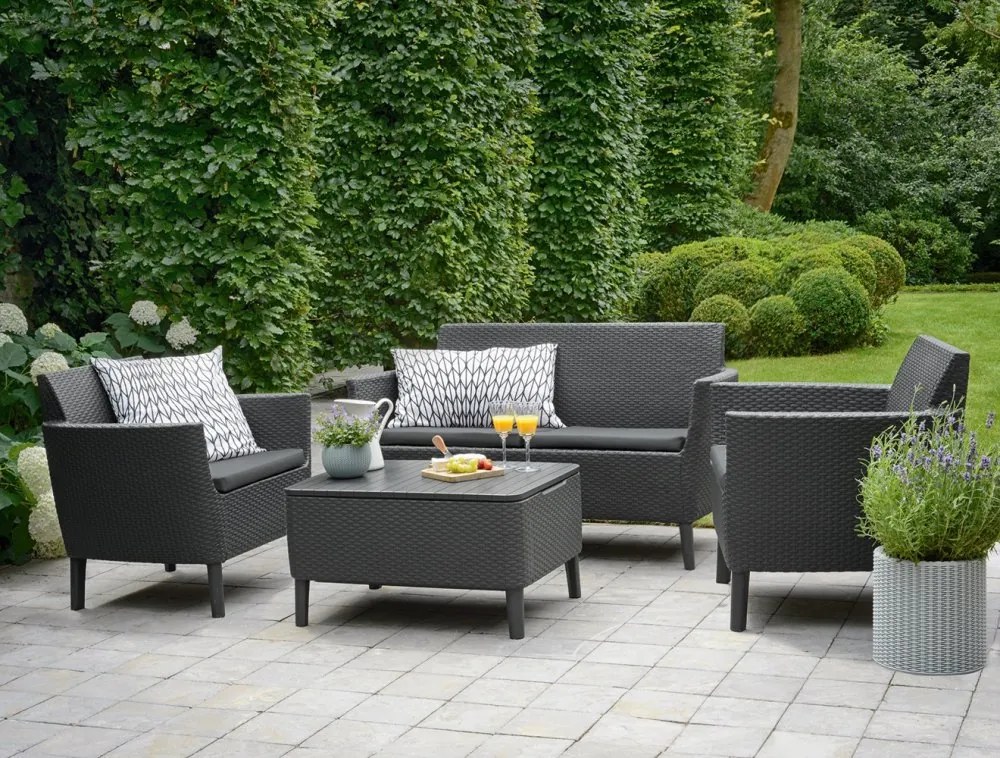 Set de mobilier de grădină SALEMO 2 grafit