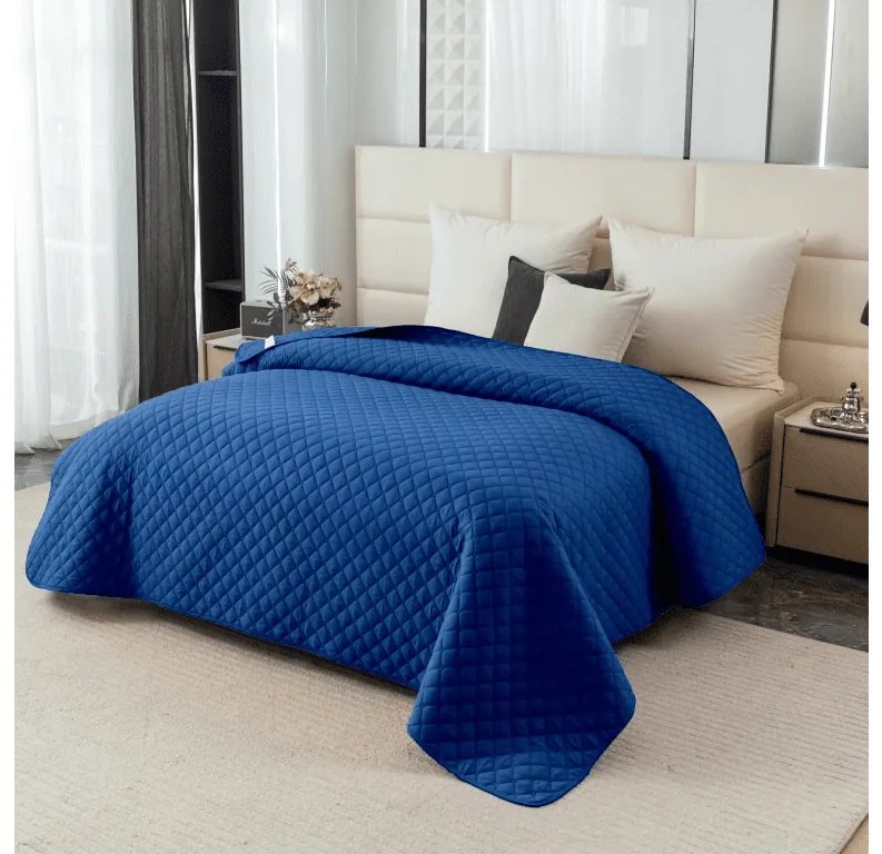 Cuvertura de pat LANTA, albastru inchis Dimensiune: 220 x 240 cm