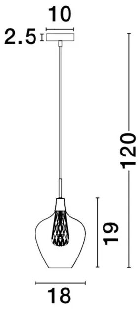Pendul design modern 18cm Filo NVL-1500202821