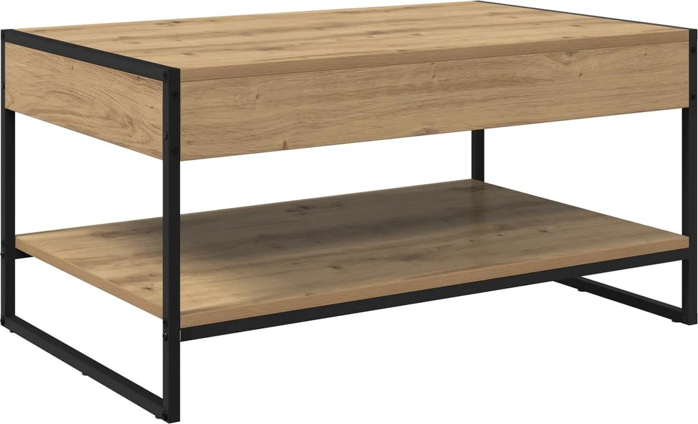 vidaXL Masă de cafea Stejar artizanal 80 x 50 x 40 cm Lemn compozit