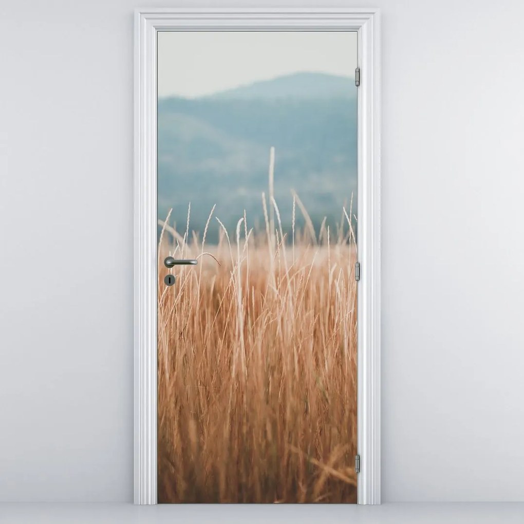 Fototapet pentru ușă - Detaliu al vegetației de luncă (95x205cm)