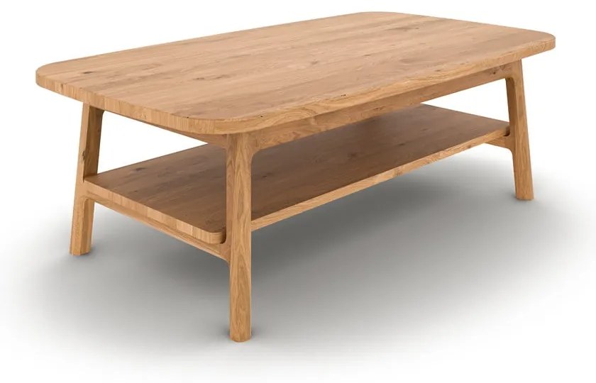 Măsuță de cafea în culoare naturală din lemn de stejar 70x110 cm Twig – The Beds